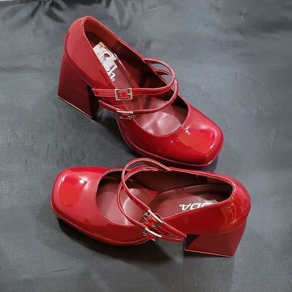 BRAND NEW SODA WOMEN'S  CLOSED TOE MARY JANE HIGH CHUNKY PUMPS - Picture 7 of 14